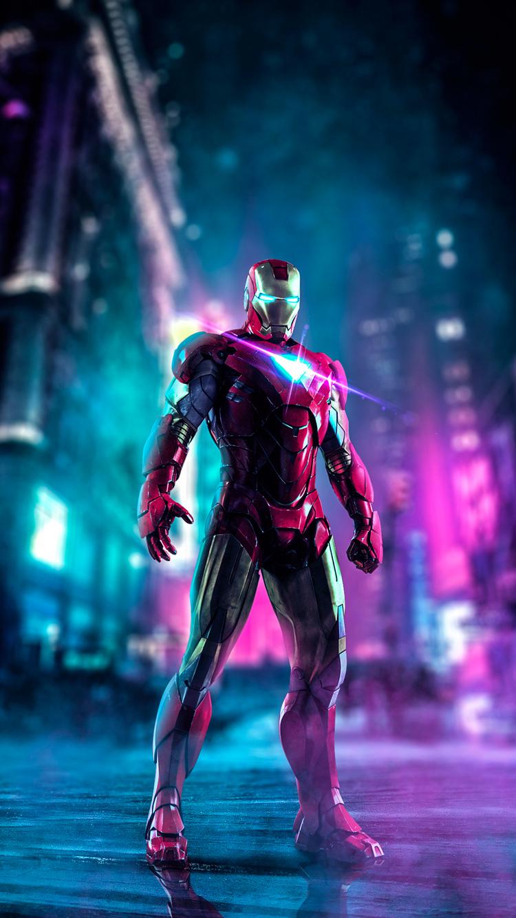 Iron Man Neon Art iPhone iPhone 6S, iPhone 7 HD
