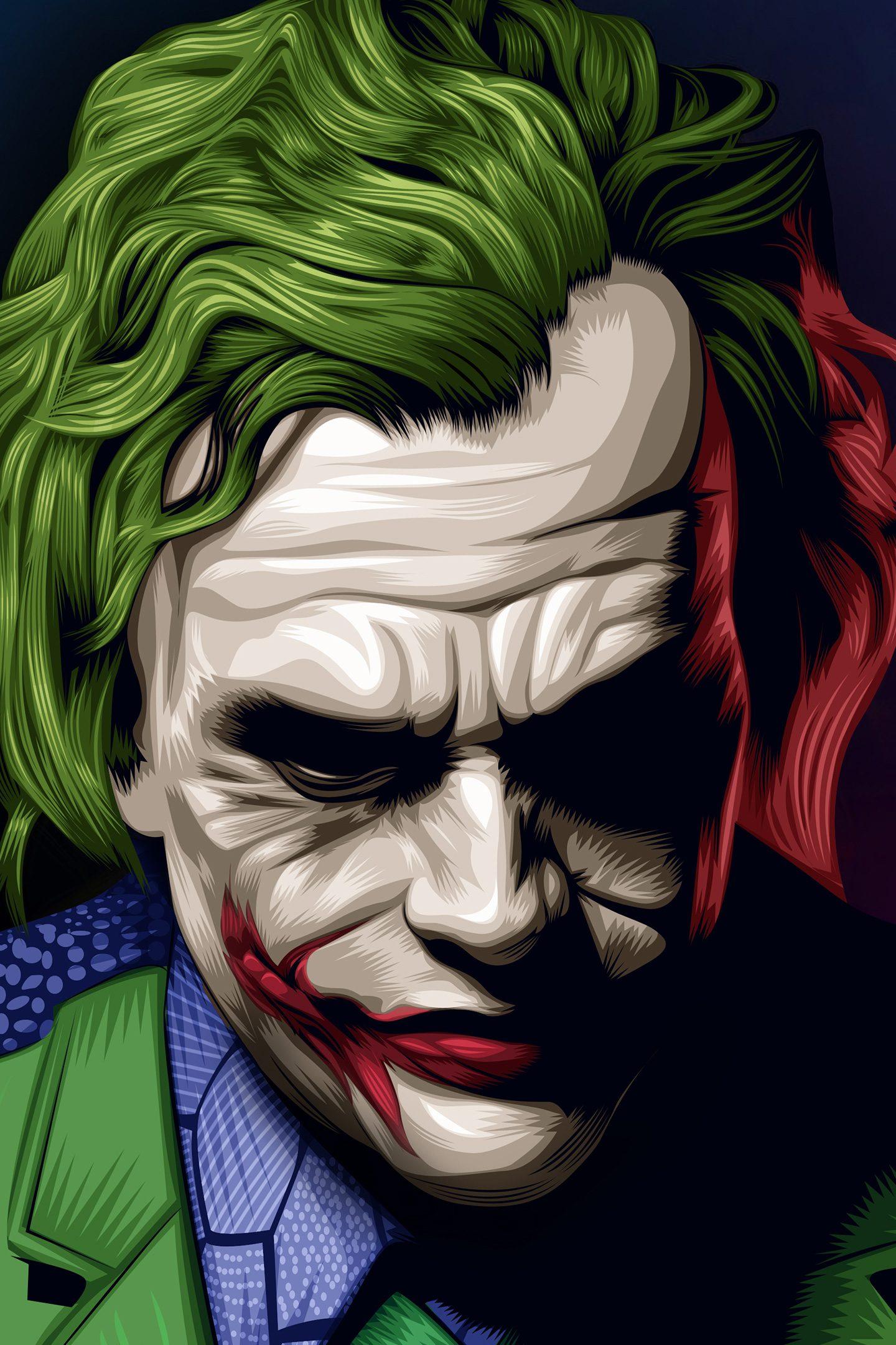Joker Heath Ledger Illustration Artwork 4K Wallpaper