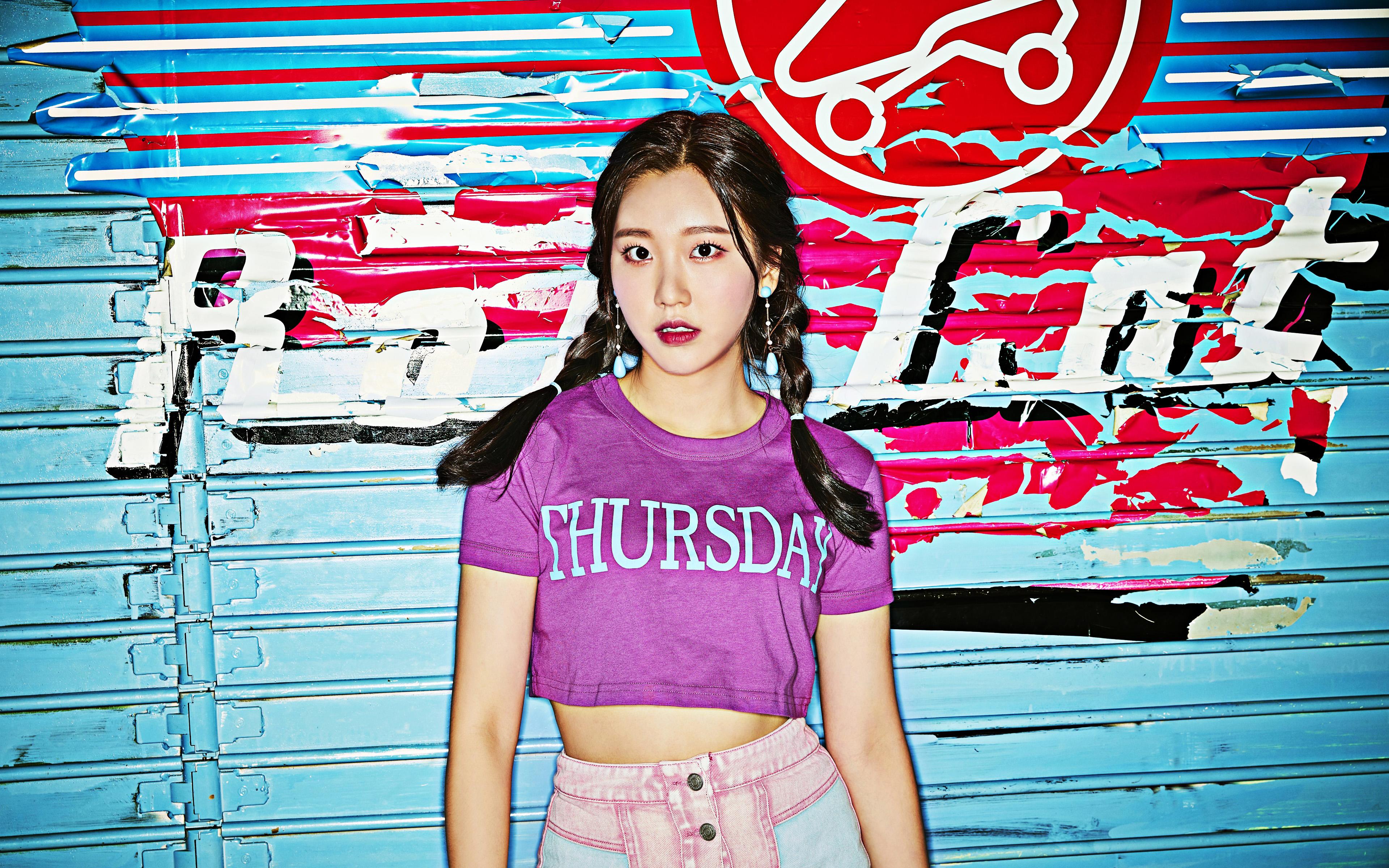 Download wallpaper Nayun, 4k, 2019, Momoland, korean band
