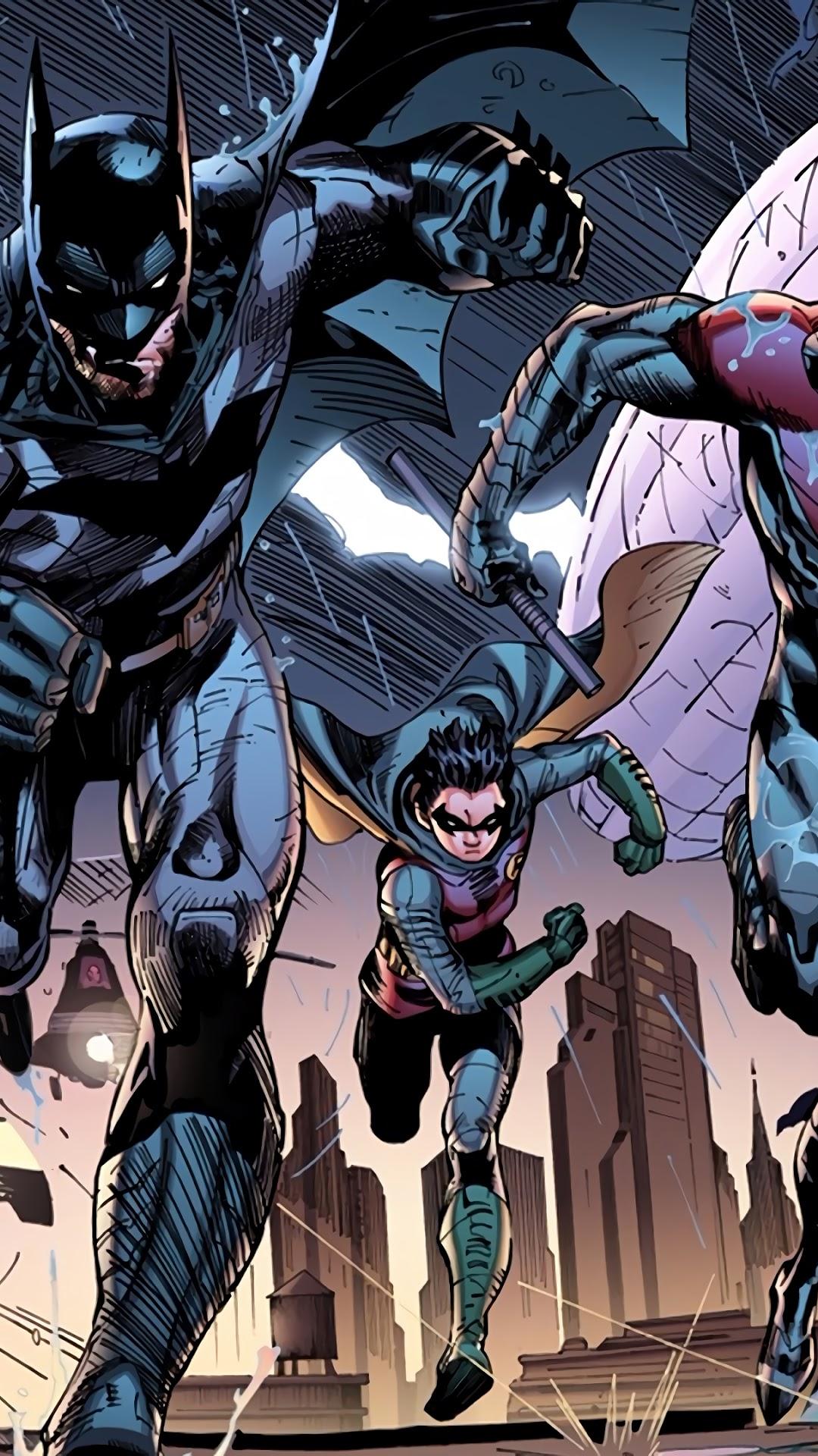Batman Nightwing Robin 4K Wallpaper