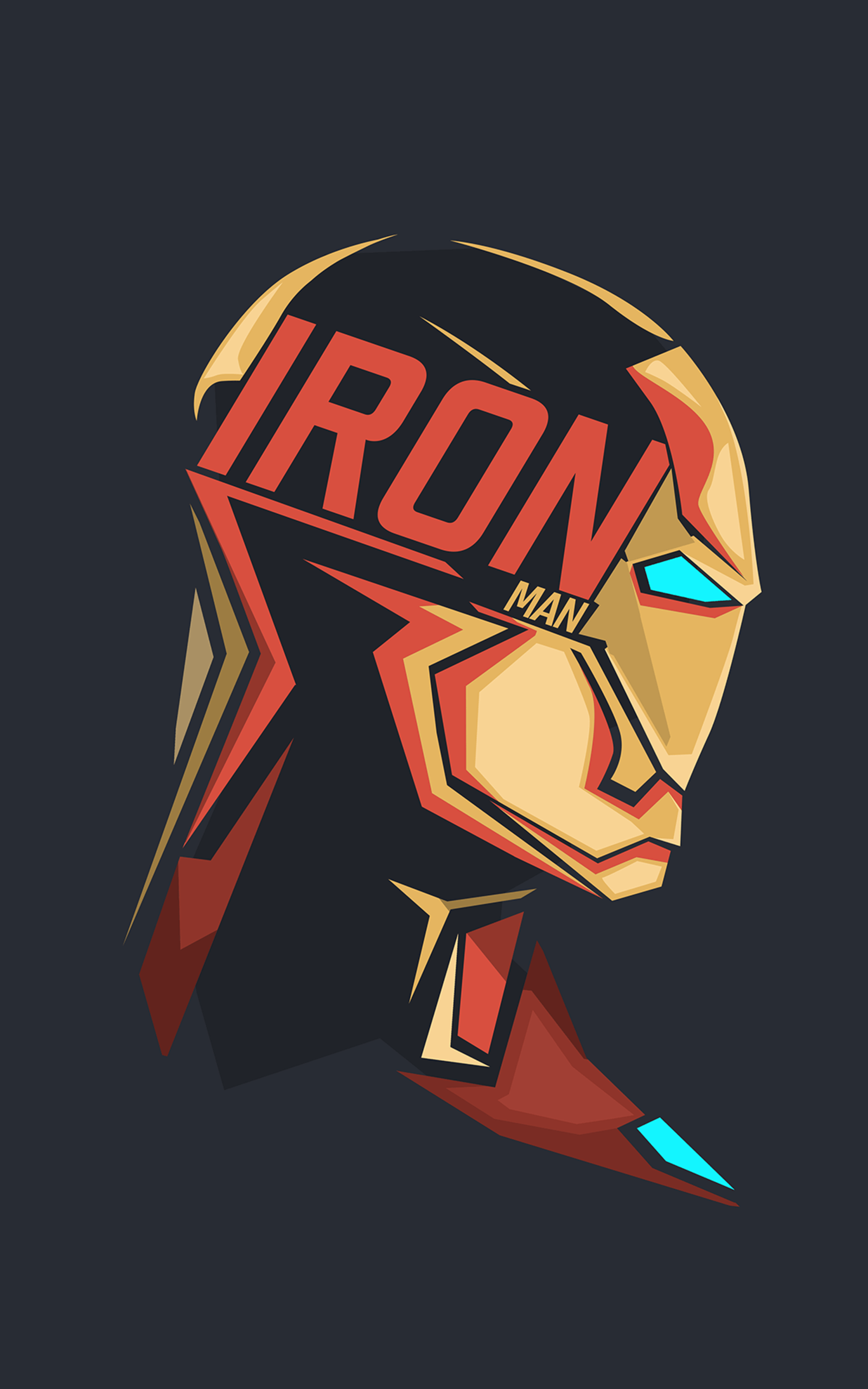 Comics / Iron Man Mobile Wallpaper Logo Headshot