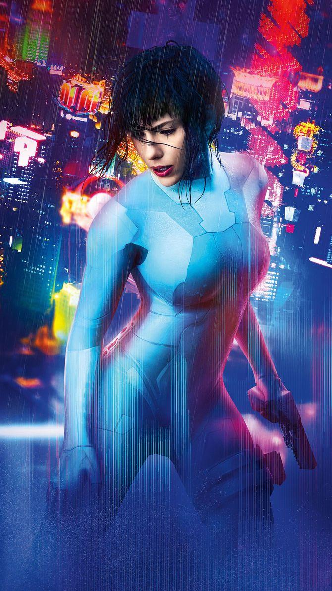 Ghost in the Shell (2017) Phone Wallpaper. Stylish concept