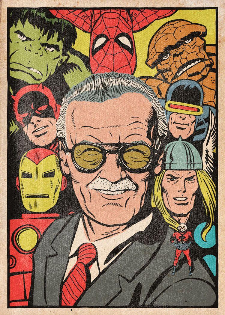 An illustrated tribute to Stan Lee and his career