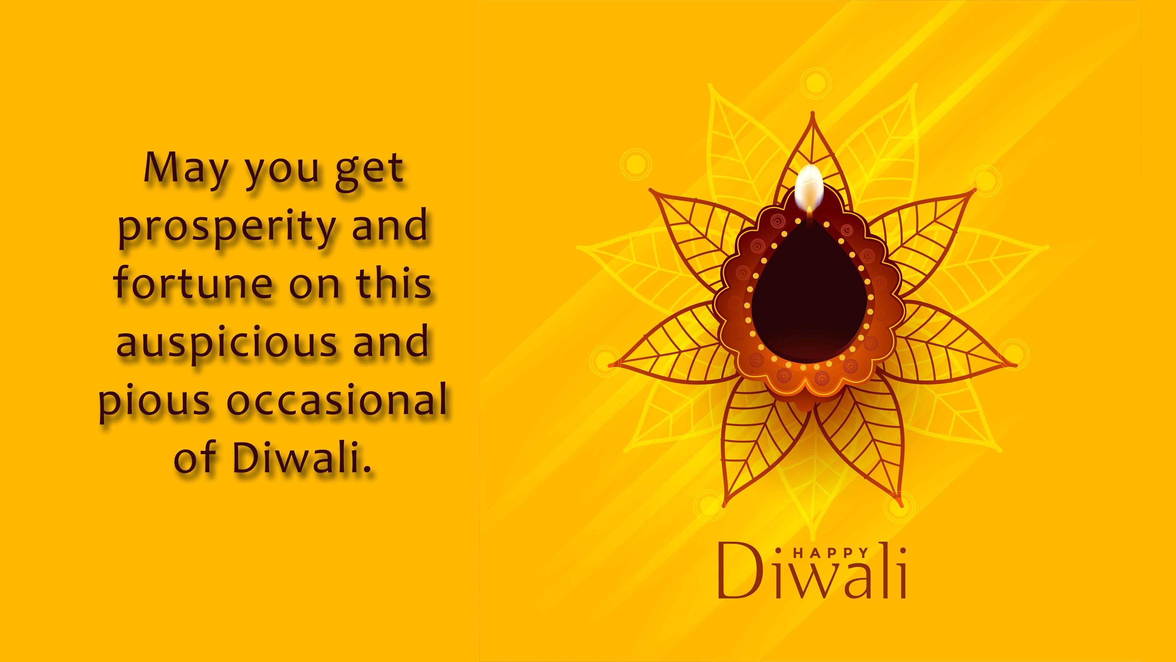 Happy Diwali Greeting Wish 4K Wallpaper