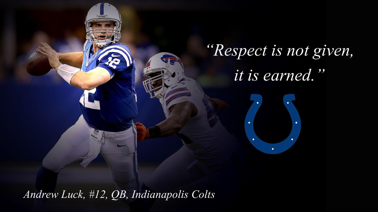 Indianapolis Colts QB Andrew Luck Blue. Go Indianapolis