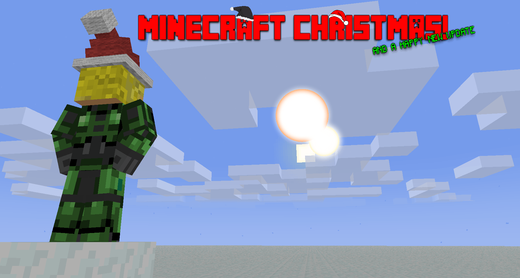 Wallpaper} Minecraft Christmas and art