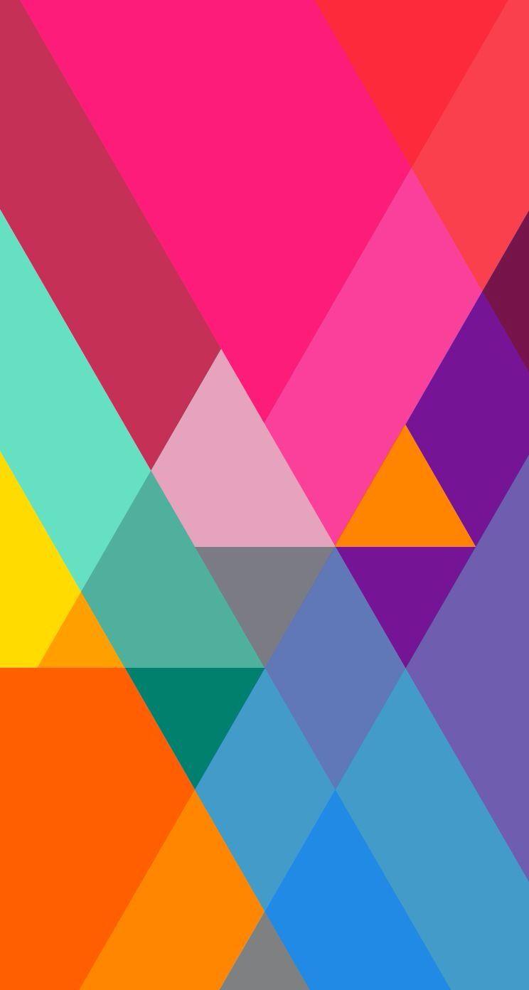 Abstract Colorful Triangles Wallpaper. Ios 7