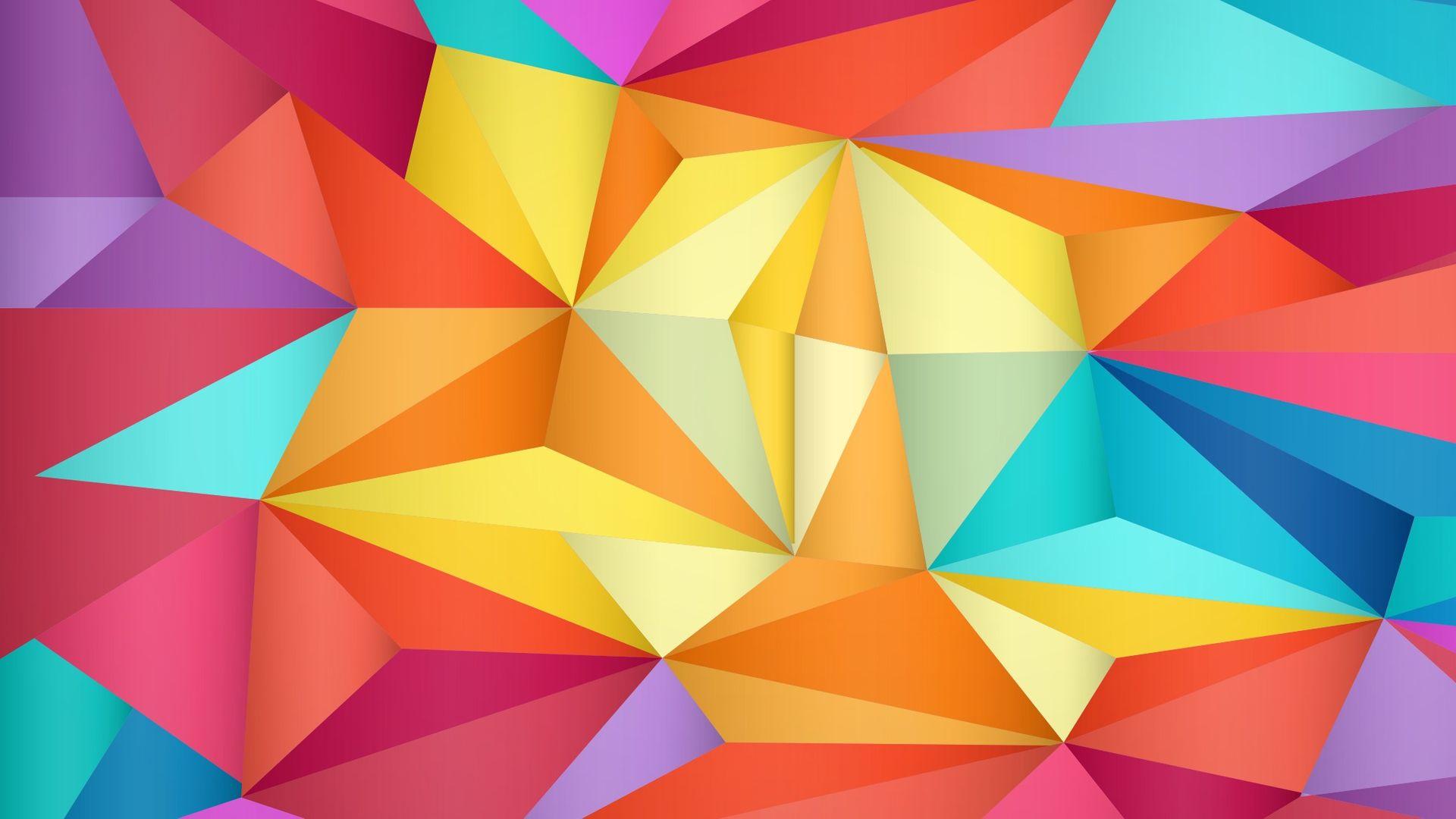Abstract Colorful Triangles Background Wallpaper