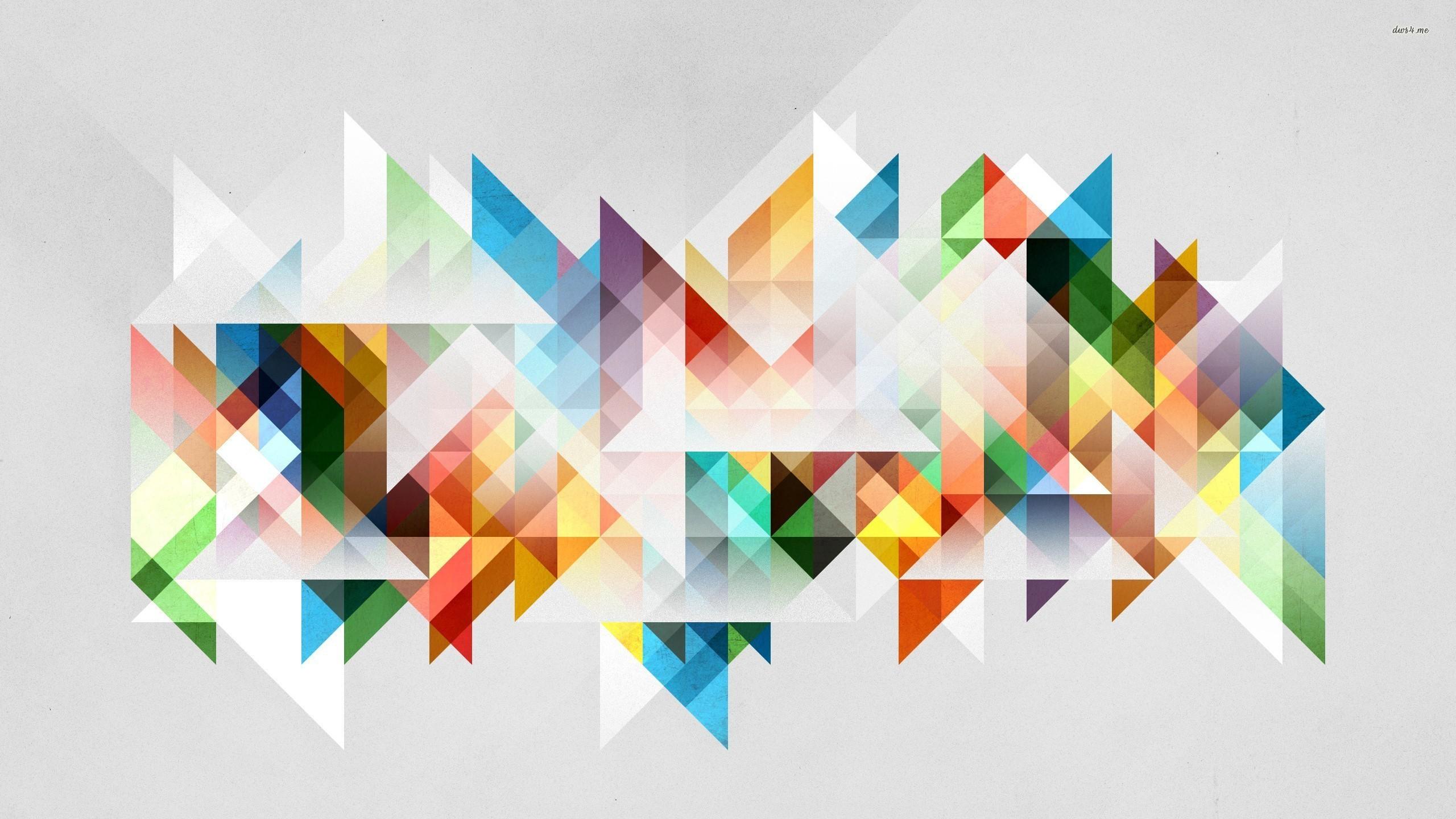 Colorful mosaic triangles wallpaper wallpaper