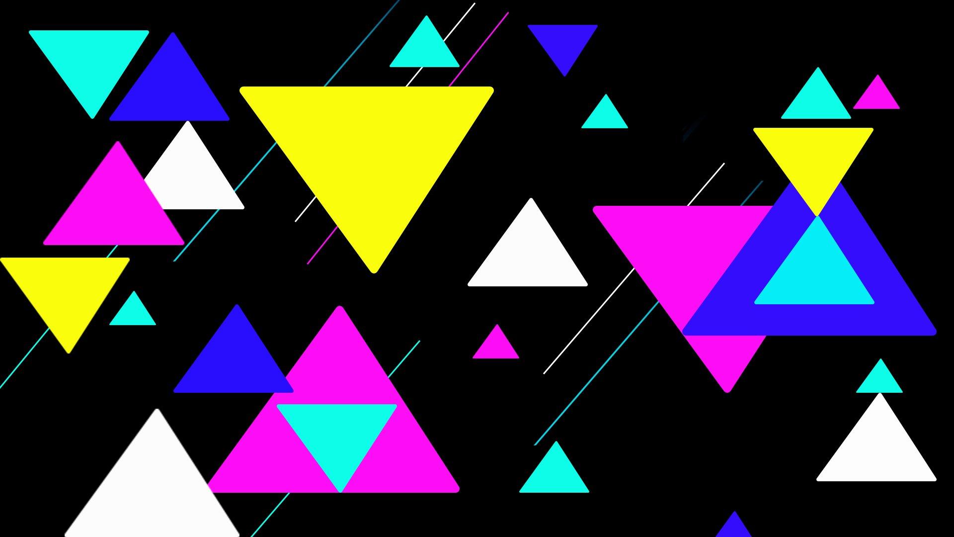 Colorful triangles HD Wallpaper. Background Image