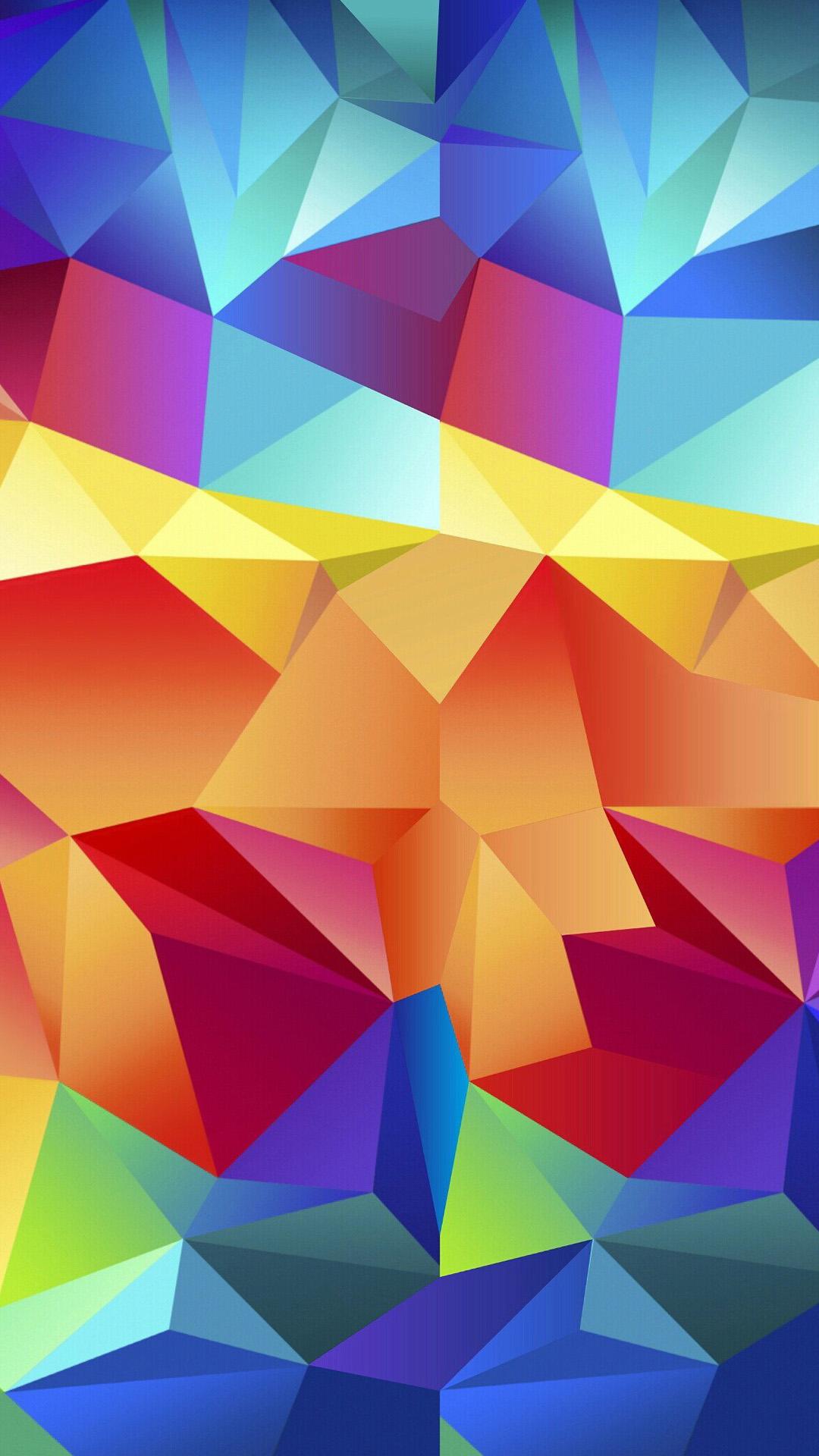 Colorful Random Triangles Android Wallpaper free download