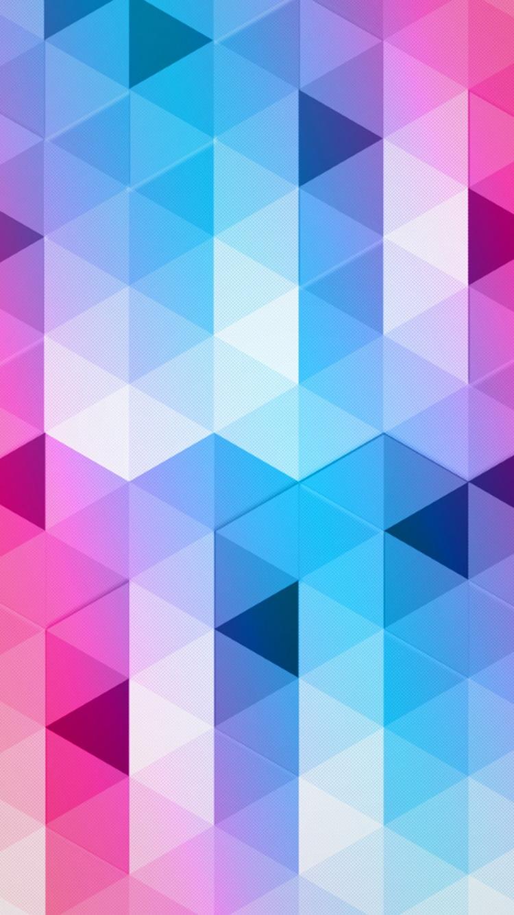 Neon Colorful Triangles Pattern iPhone 6 Wallpaper HD