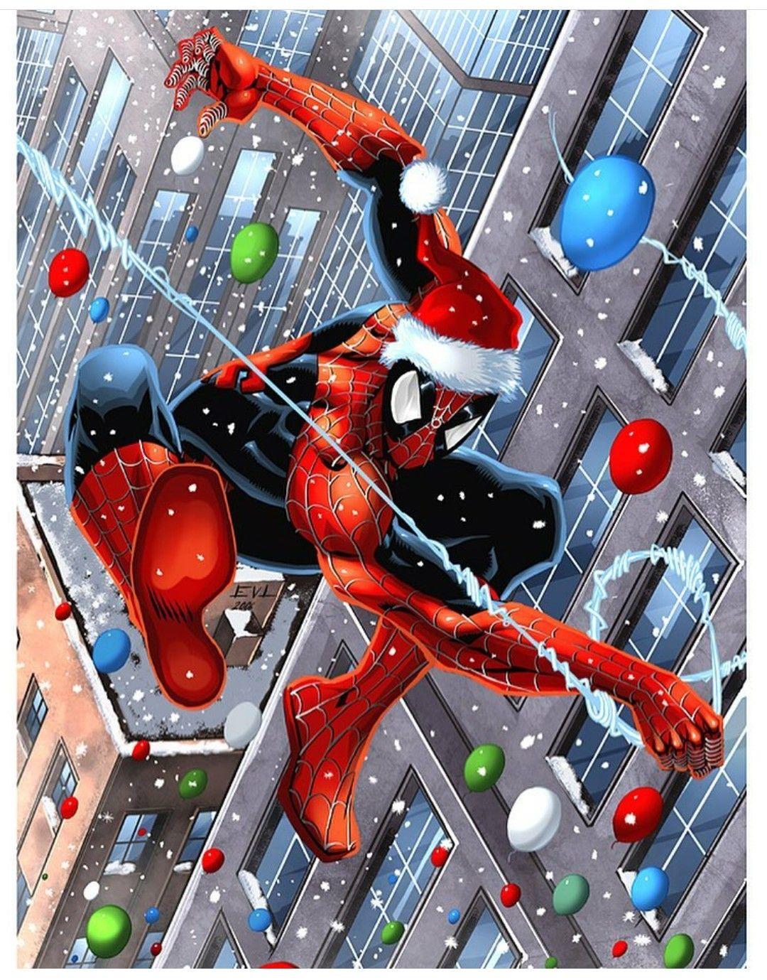 HD wallpaper christmas comics spider man spiderman superhero   Wallpaper Flare