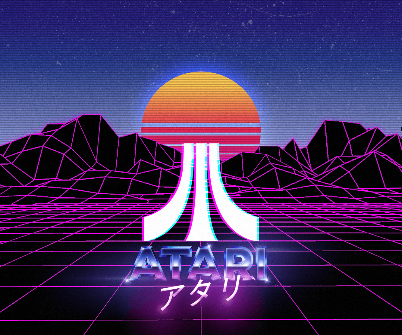 Atari Retrowave Wallpaper