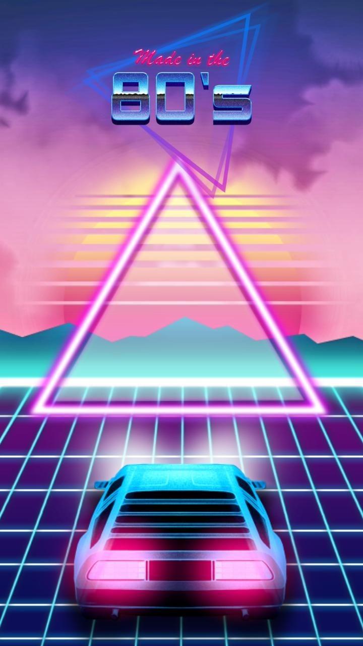 Retrowave Live Wallpaper Watch Face For Apple Watch Wear Os