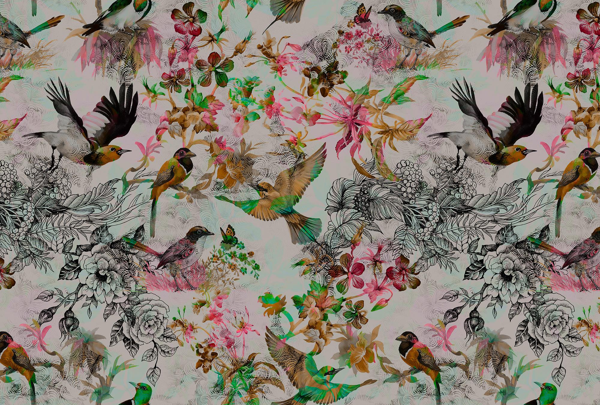Walls By Patel. Wallpaper Funky Birds 1