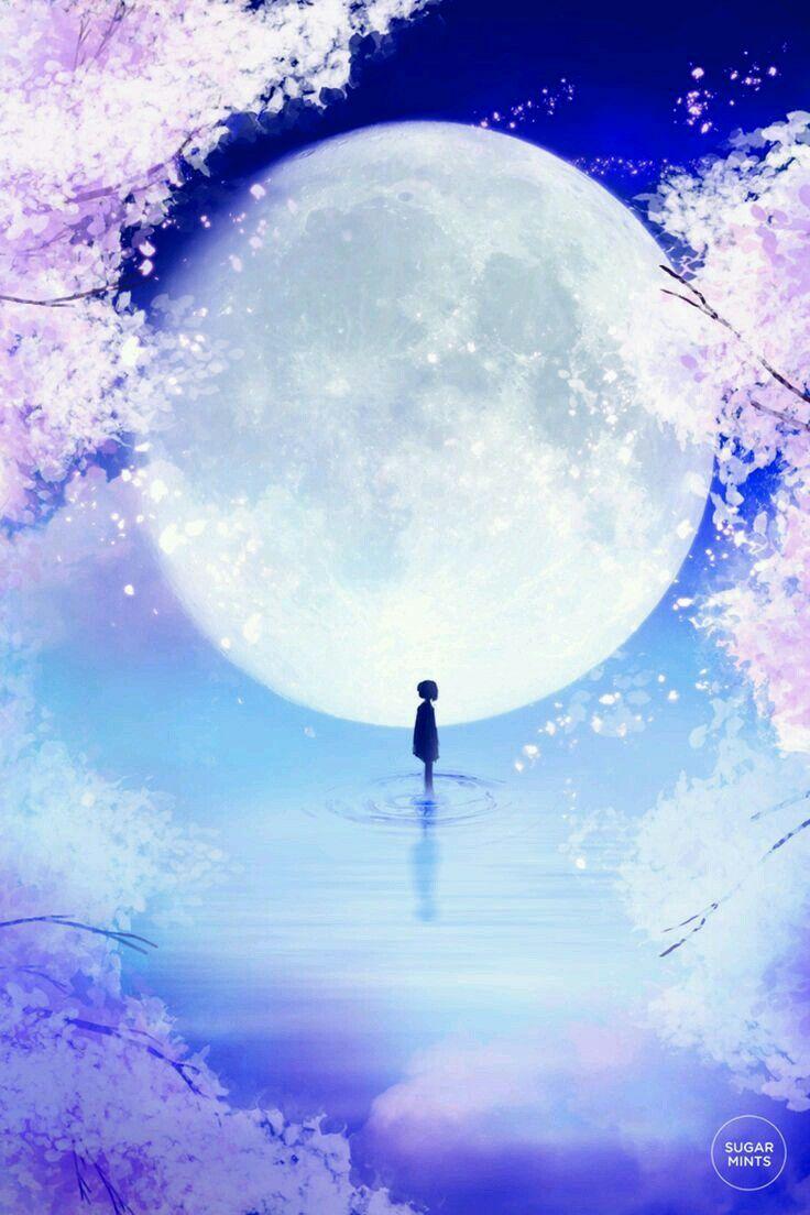 Moonlight anime wallpaper. Anime art, Fantasy