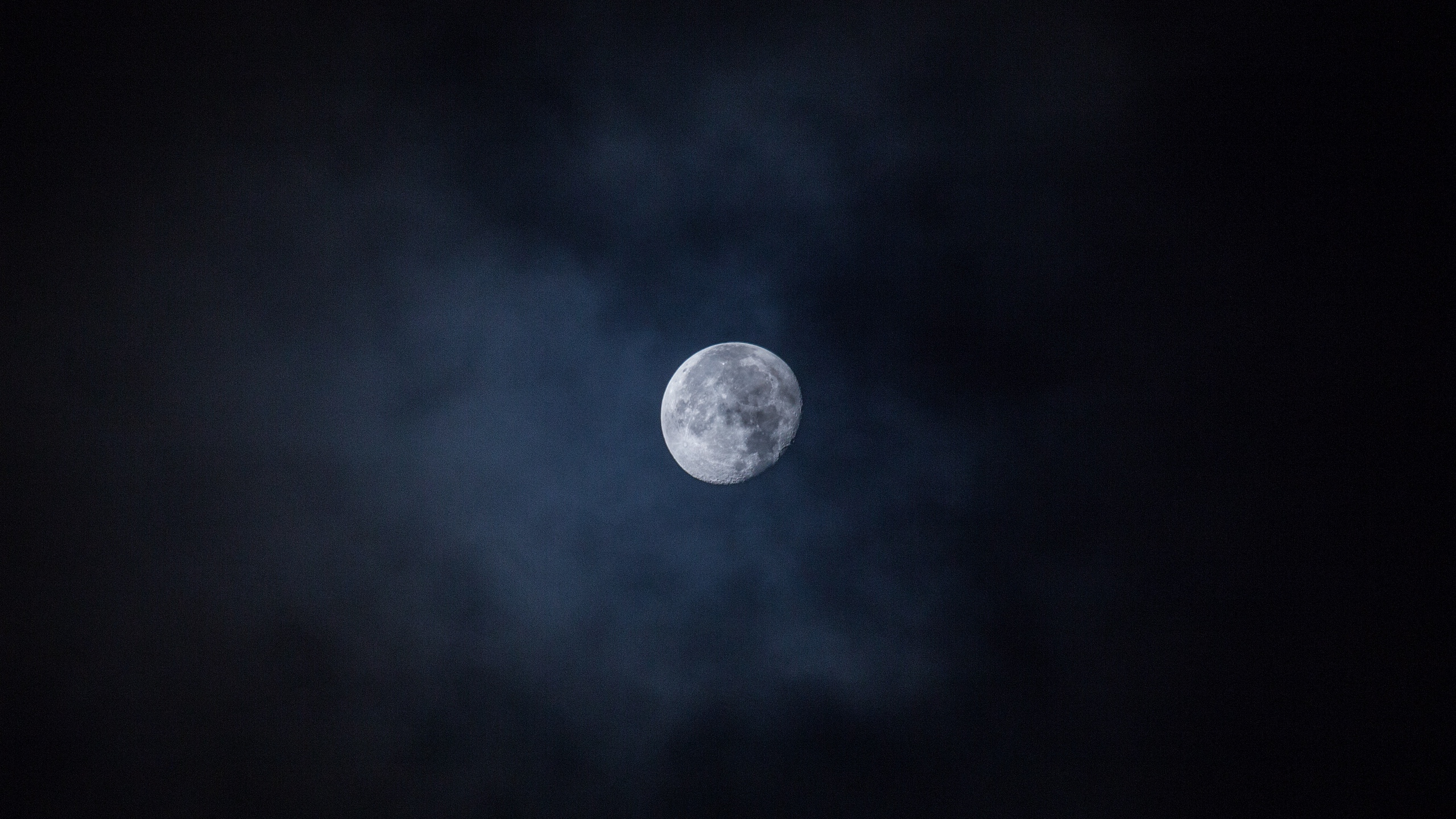 Download wallpaper 2560x1440 moon, sky, night, space
