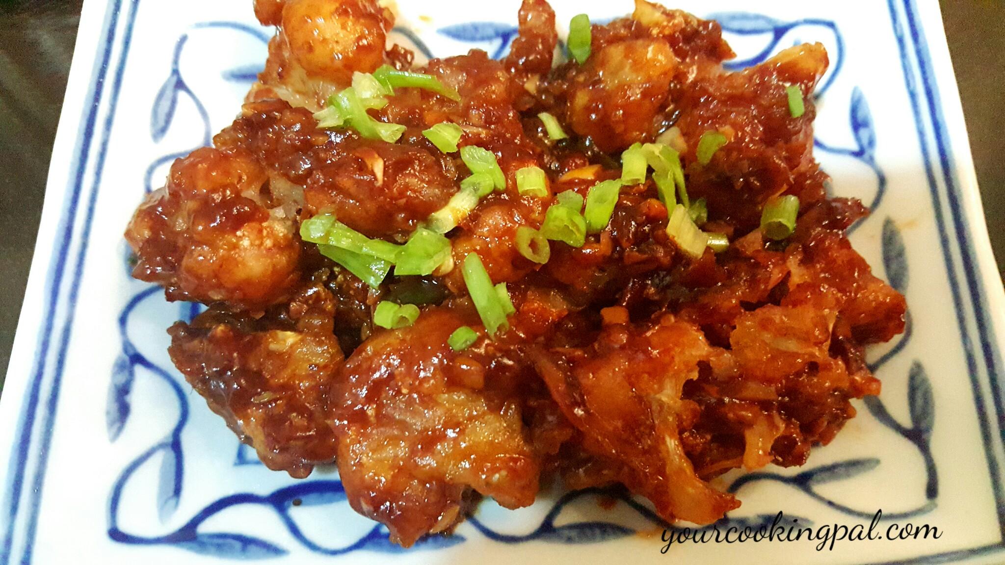 Cauliflower Manchurian to make Gobhi Manchurian