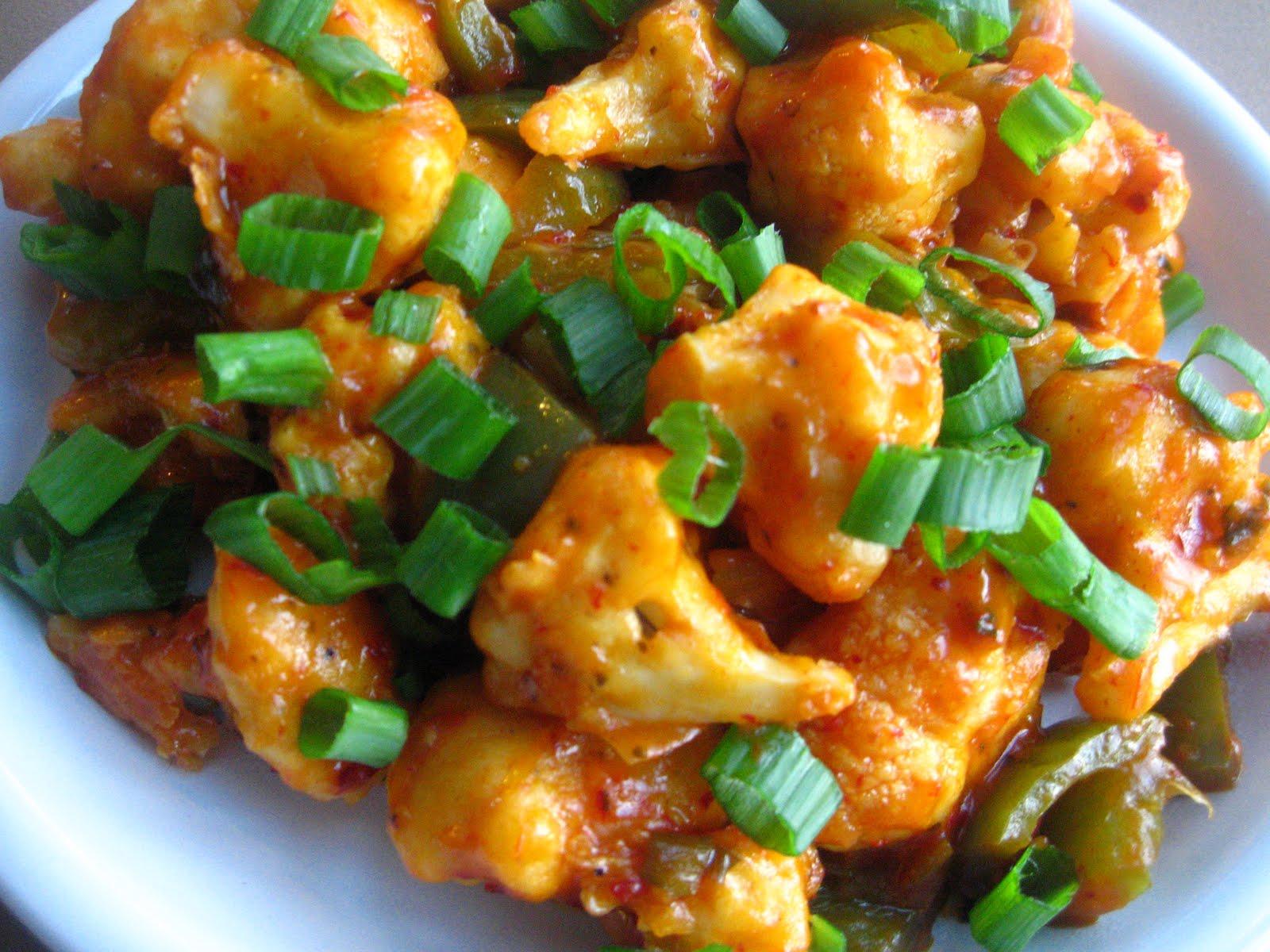 A Peek into My Kitchen: Gobi / Cauliflower Manchurian Baked