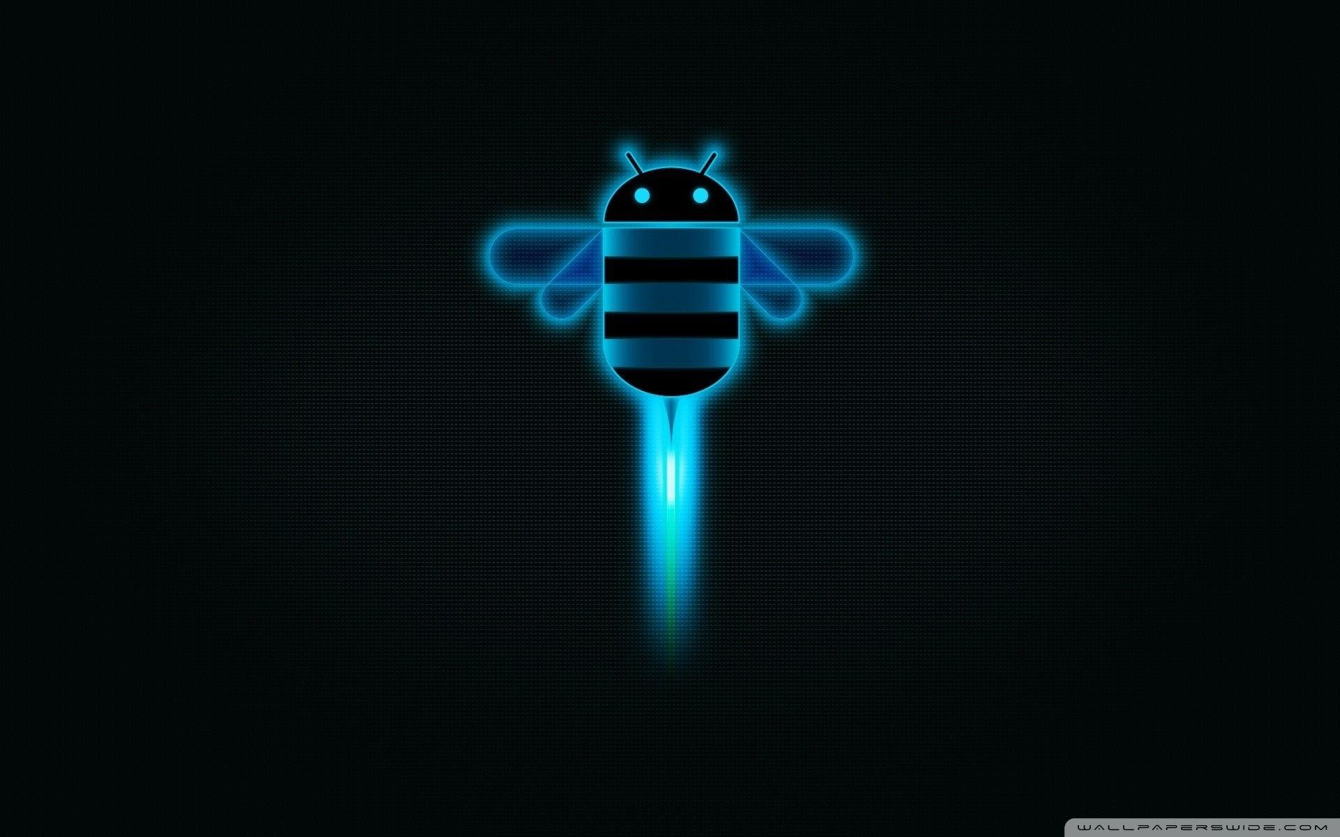 Android Logo Wallpaper Black Brands & Logos, Cool Bee Android