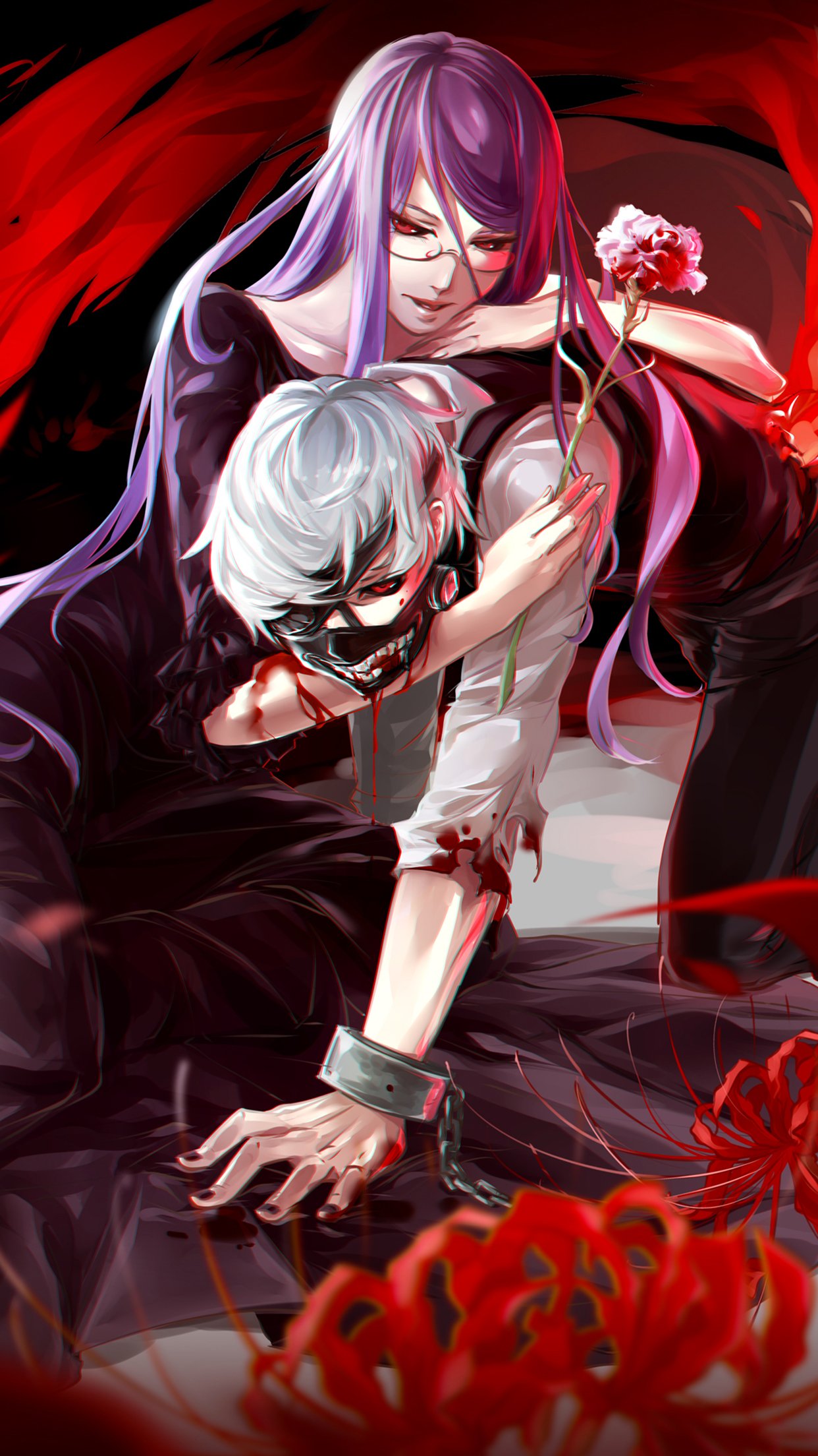 Tokyo Ghoul Cellphone Wallpaper Ver B by Animatixsanimatixian on