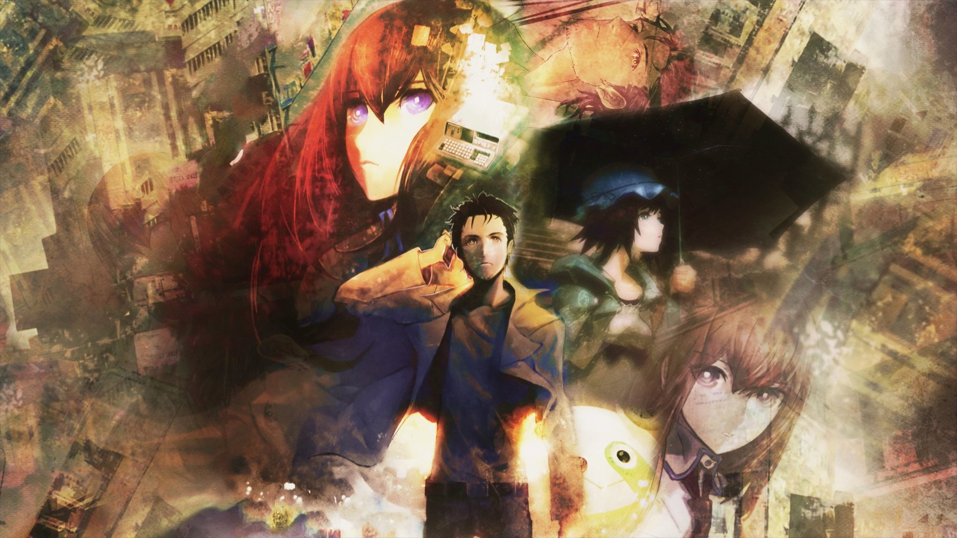Characters from Steins; Gate 0. Wallpaper from Steins;Gate 0