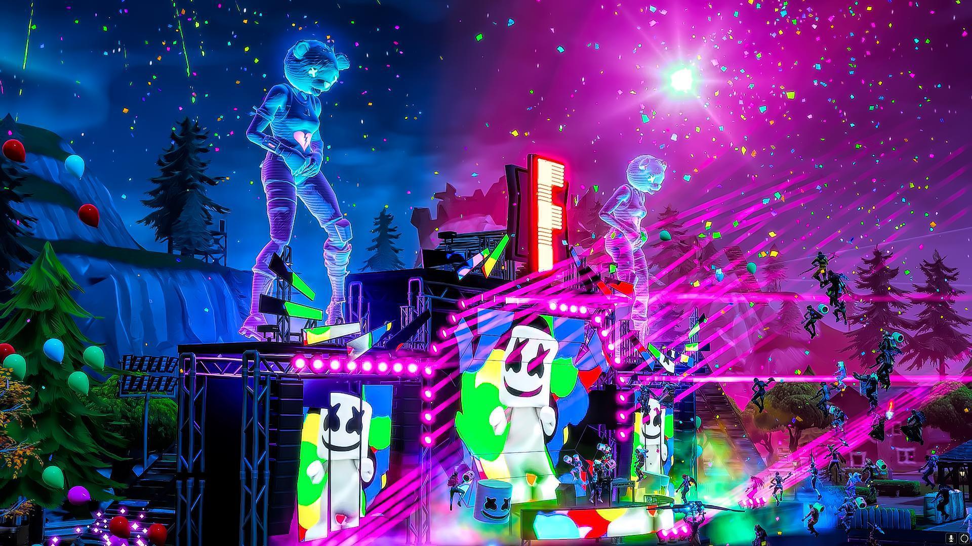 Fortnite HD Marshmello Concert Wallpaper • L2pbomb