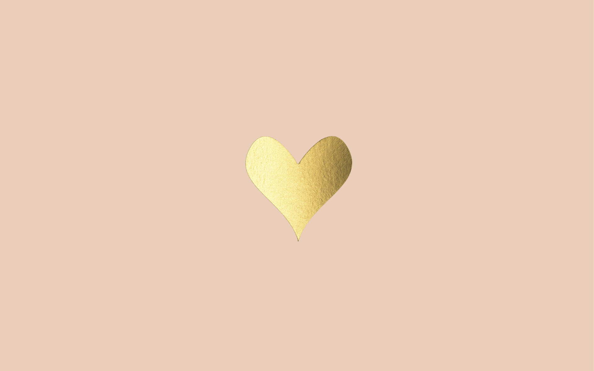 Gold Foil Heart Desktop Wallpaper Screensaver. Desktop