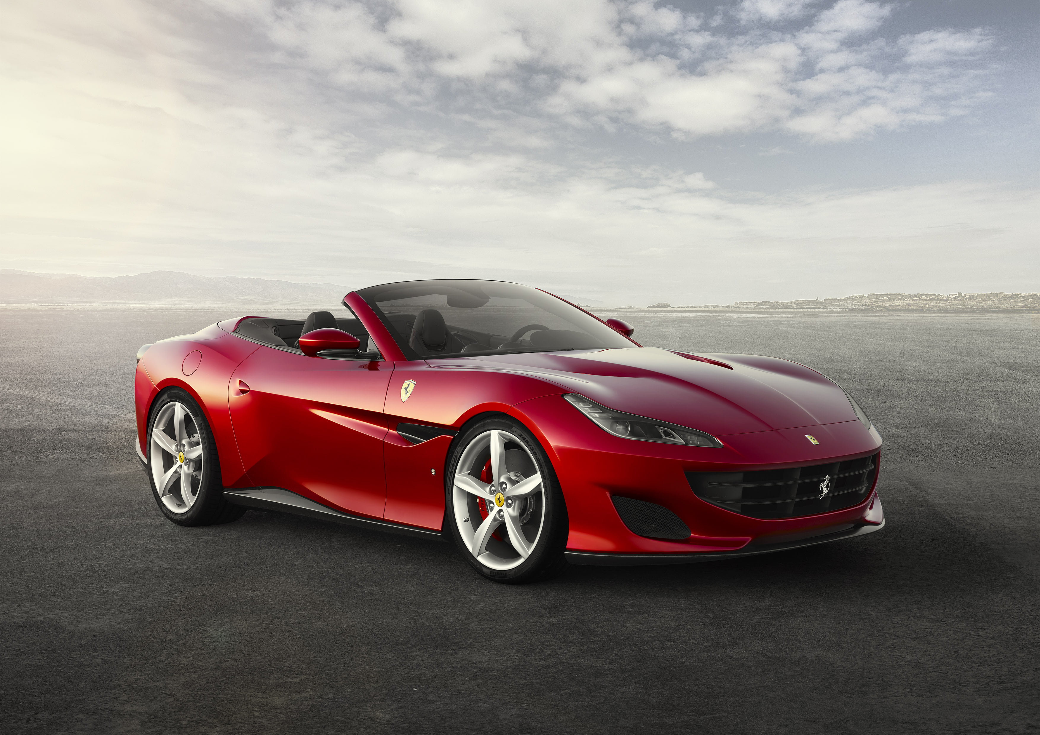 Red Ferrari convertible HD wallpaper