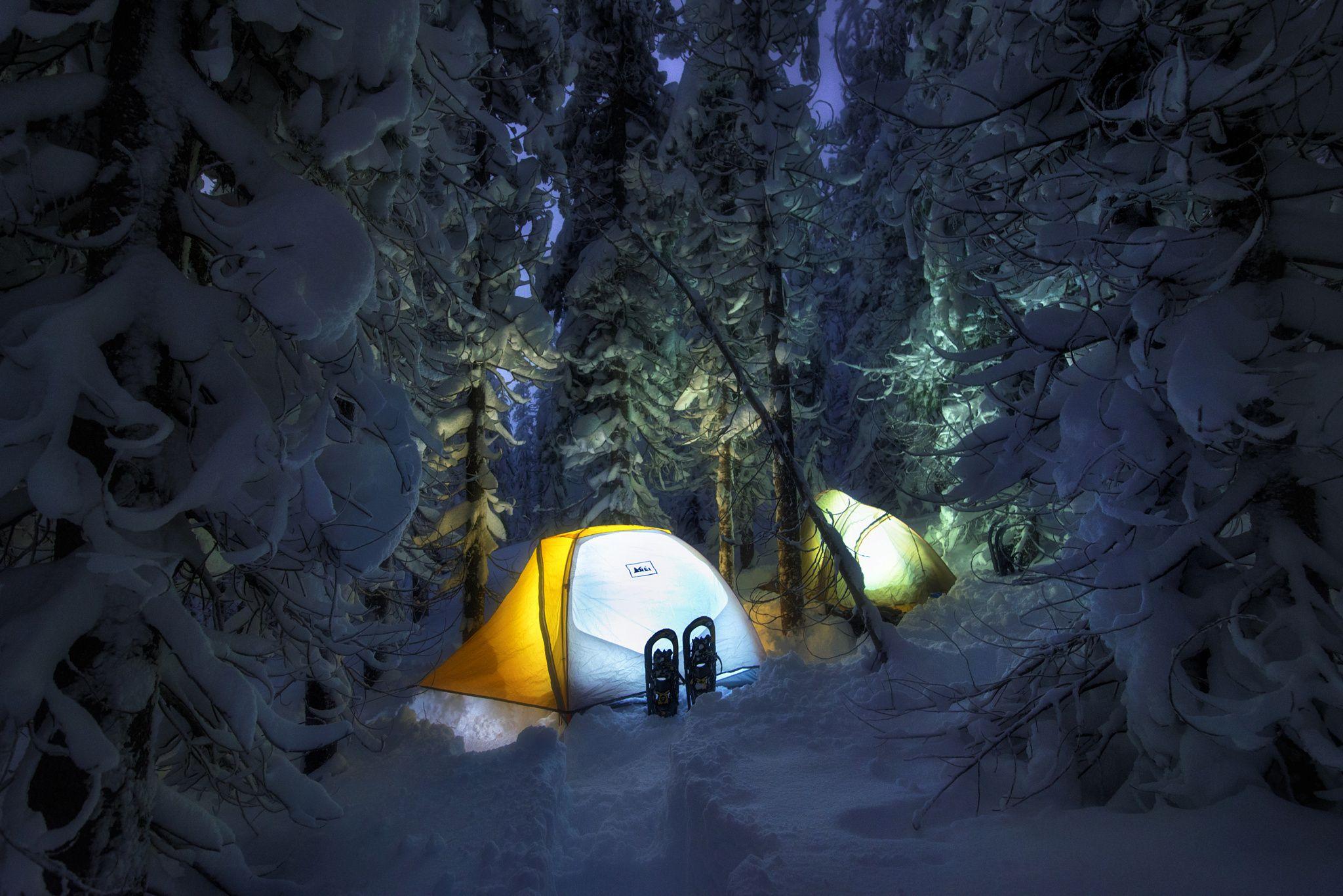 Winter Camping Wallpaper