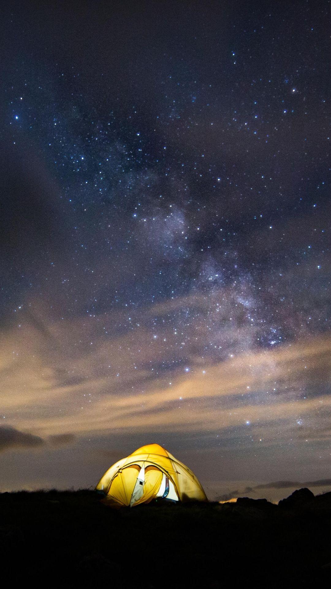 Photography Camping Night Sky Stars (1080x1920) Mobile