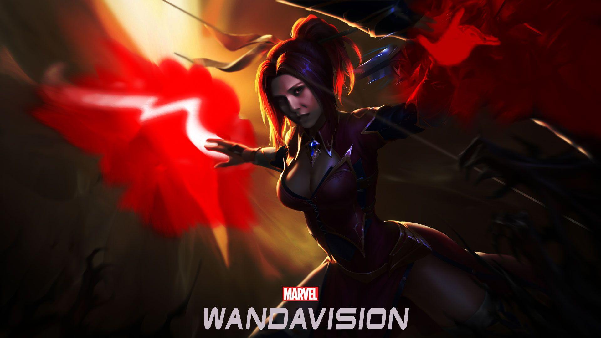 Scarlet Witch Wandavision Poster - *Battle Angel*. Scarlet witch, Wanda and vision, Superhero