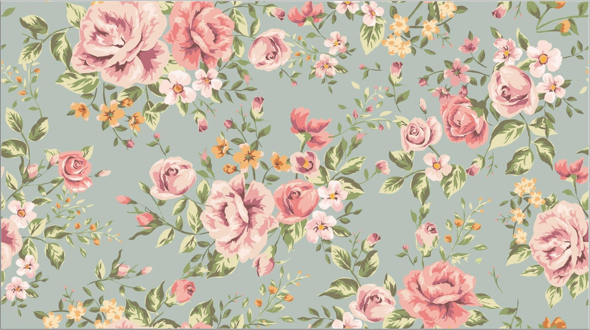 Vintage Floral Wallpaper Background Wallpaper Hd, HD
