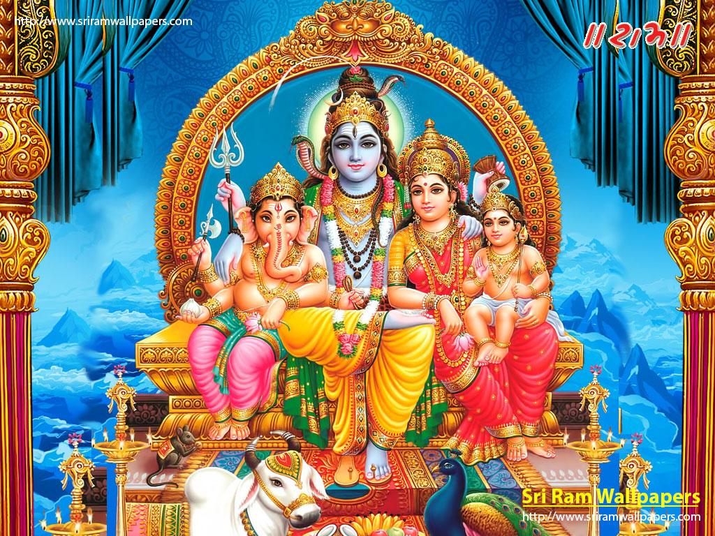 The Shiva Family. God Image and Wallpaper