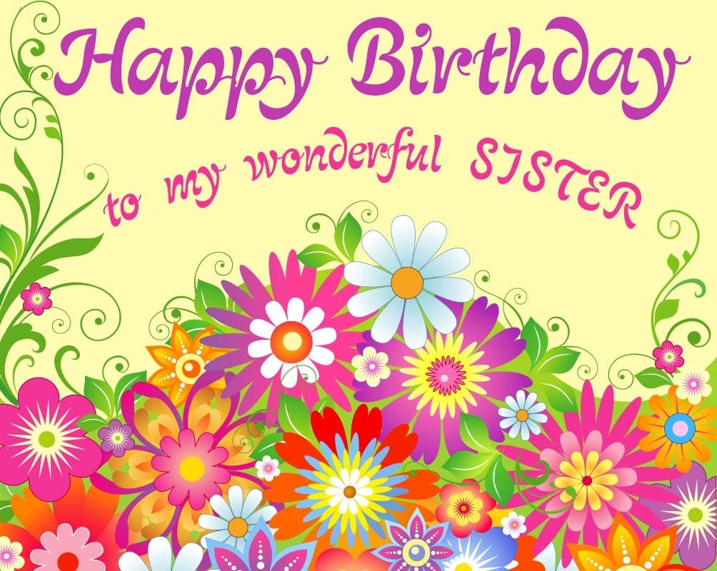 Happy Birthday Sister Wallpaper, Picture