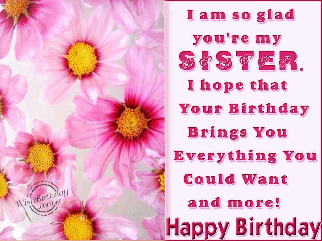 birthday wallpaper with quotes for sister