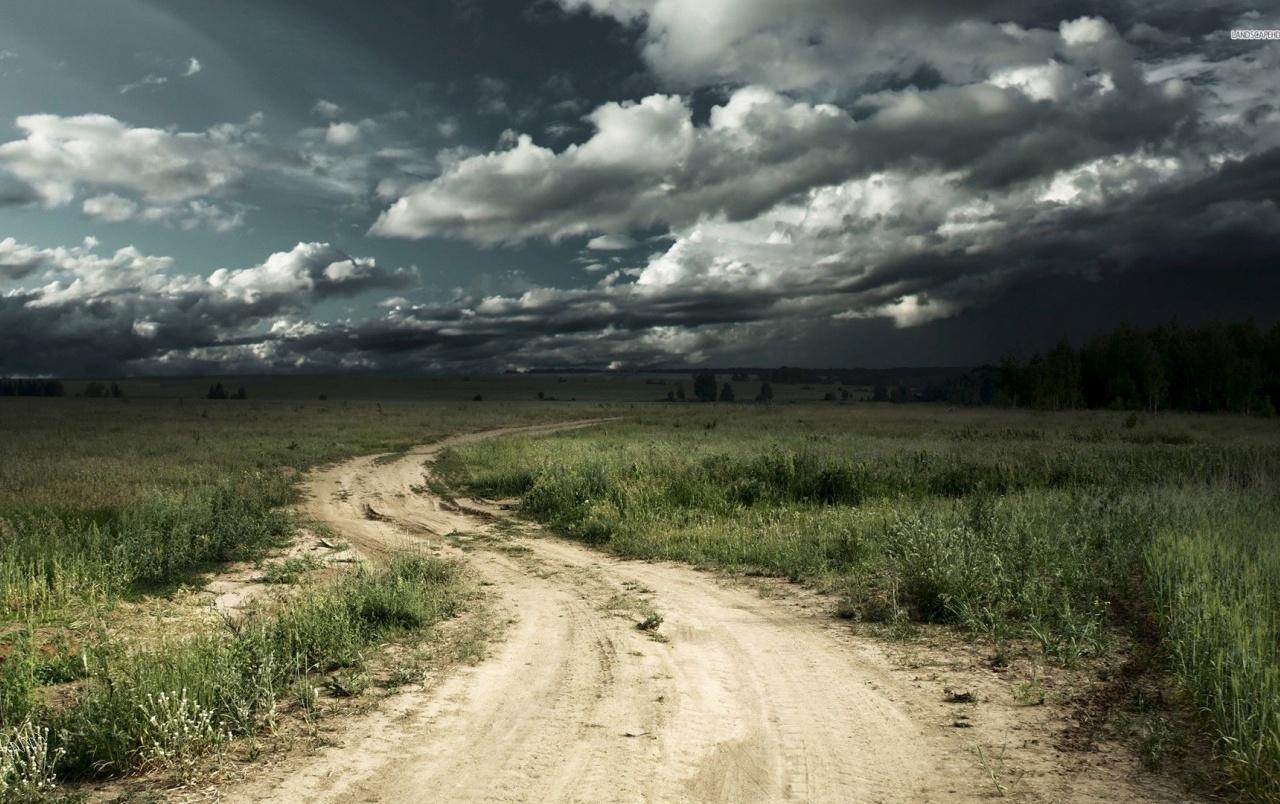 Country Road Grass Stormy Sky wallpaper. Country Road Grass Stormy Sky