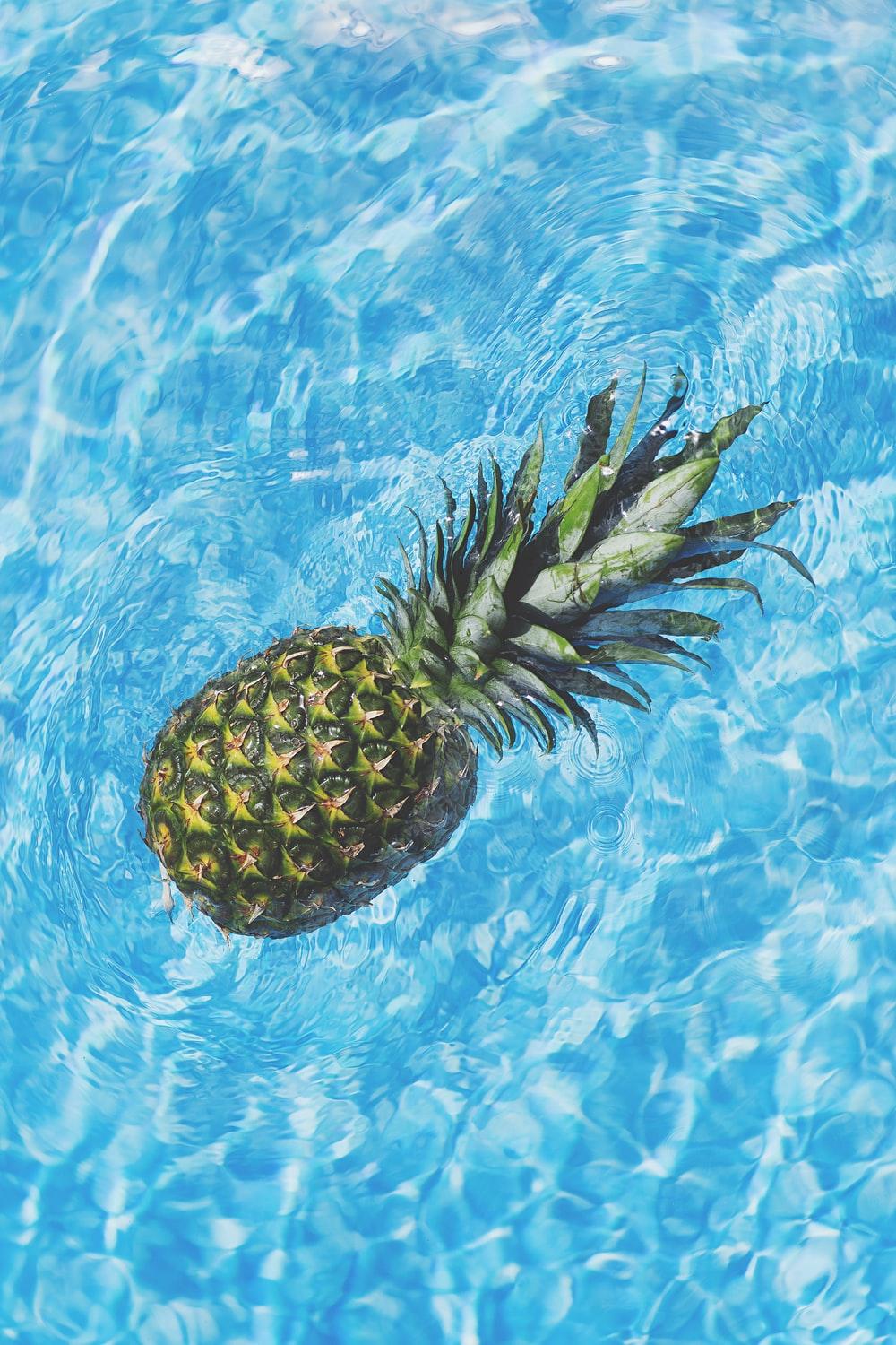 pineapple in water photo