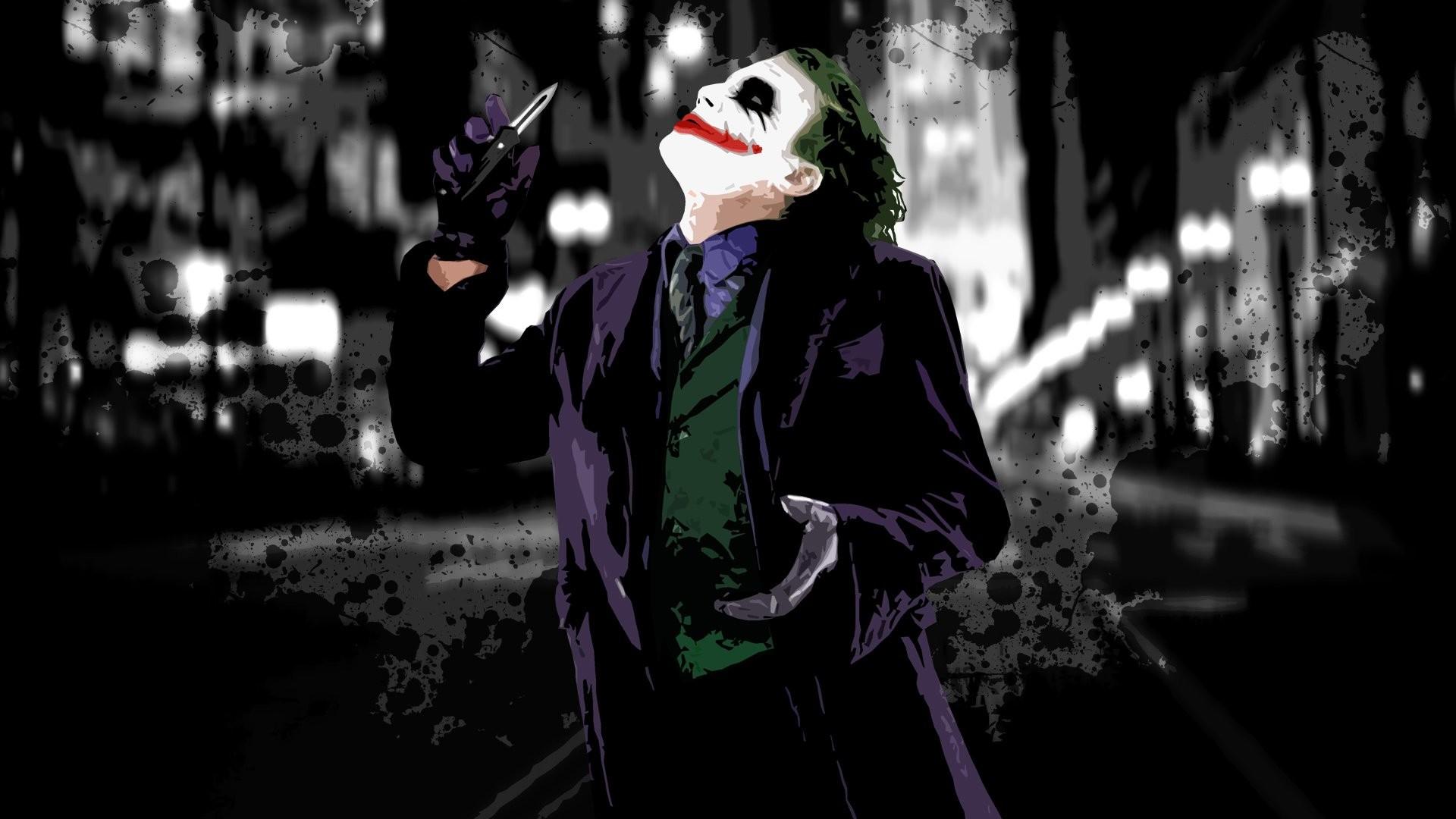 The Dark Knight Joker Desktop Wallpaper HD Black