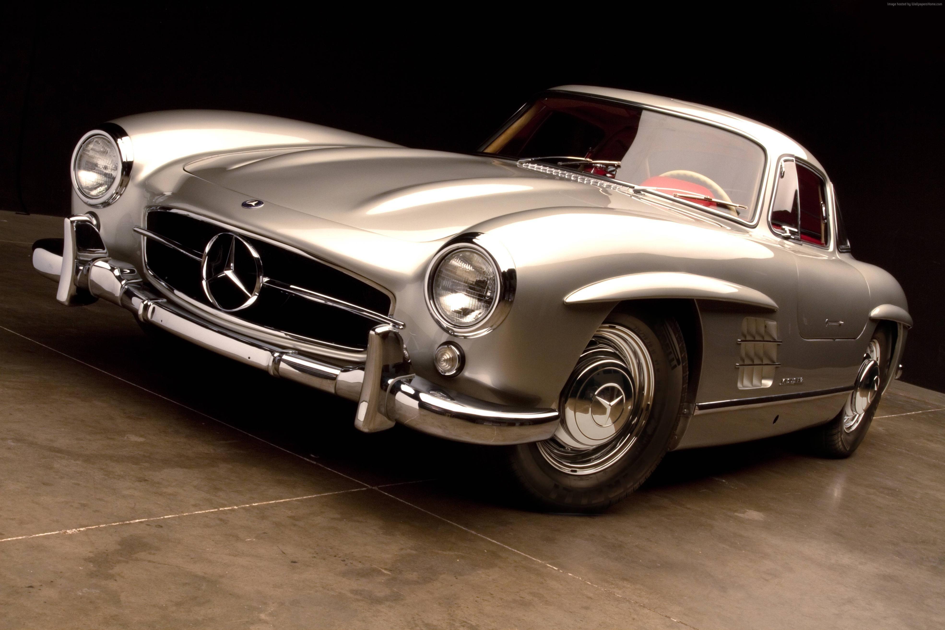 Classic Silver Mercedes Benz Coupe HD Wallpaper