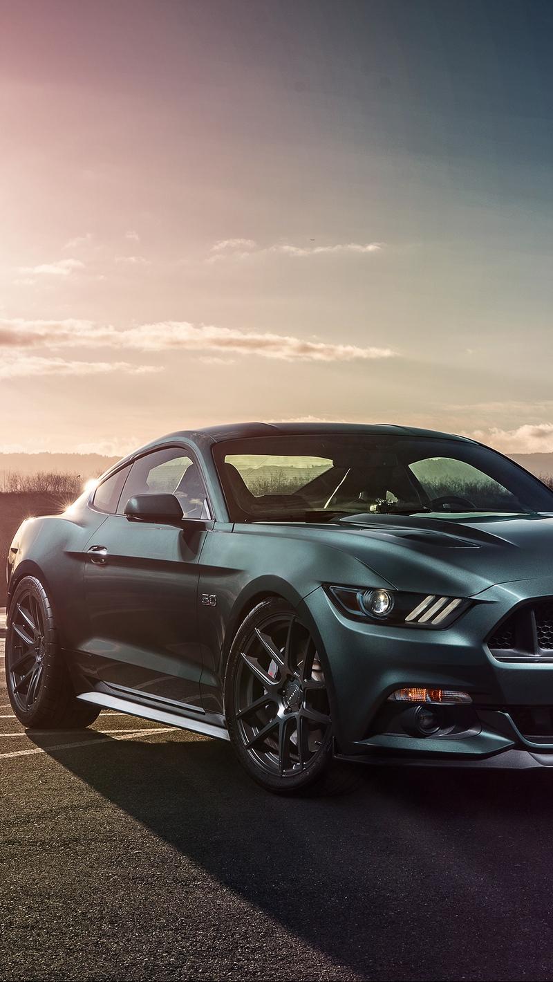 Download wallpapers 800x1420 ford mustang gt, ford, side view