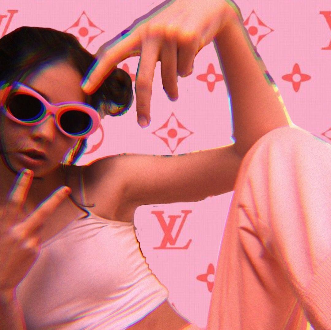 Clout goggles Pink Sun glasses Peace Pink aesthetic Pink