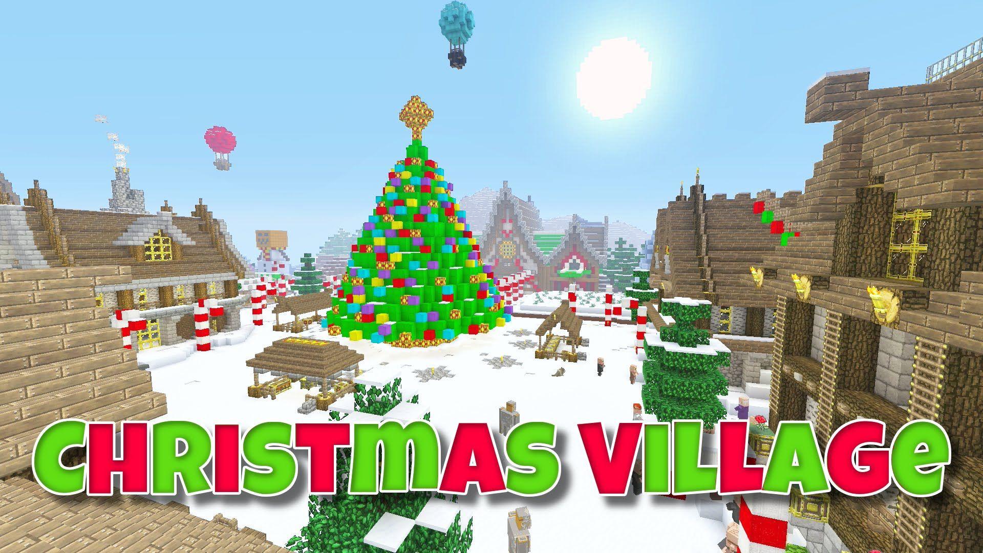 Minecraft Village Christmas Wallpapers  Wallpaper Cave