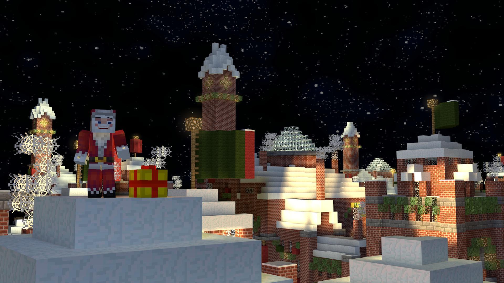 Minecraft Christmas Background !