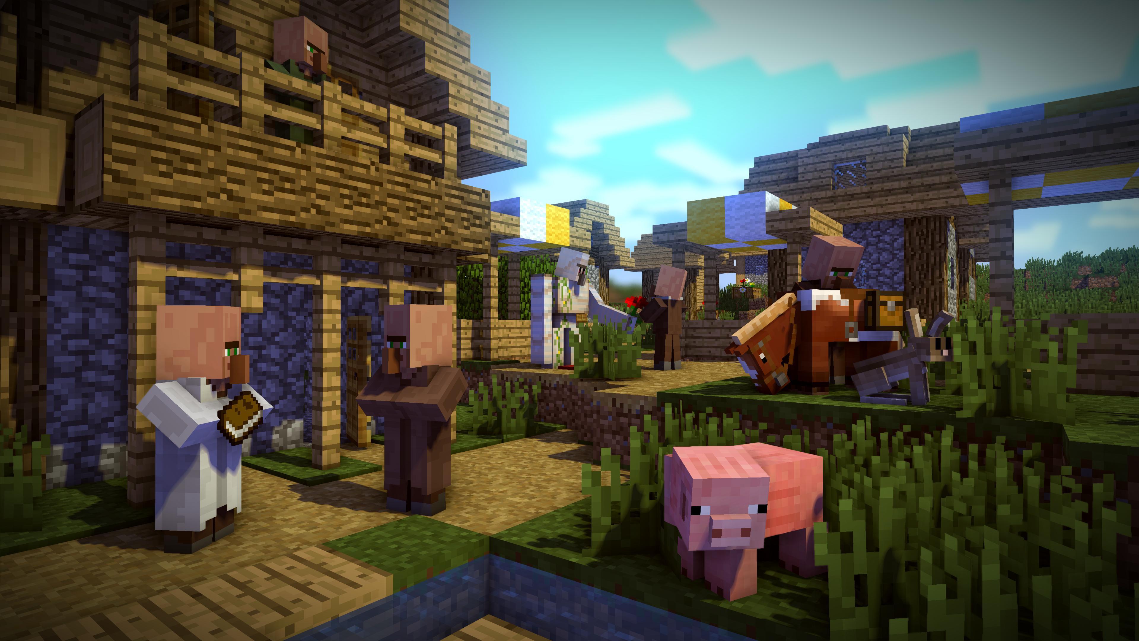 Minecraft Wallpaper Village