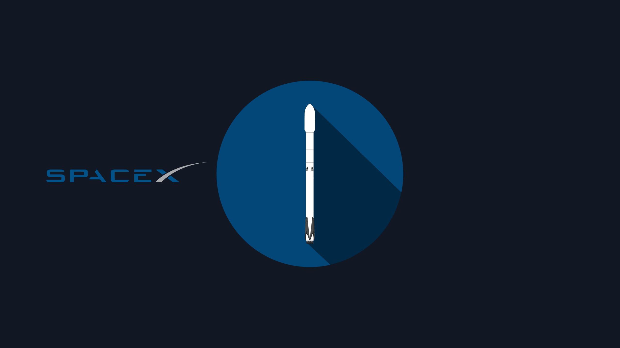 I made a flat SpaceX desktop wallpaper