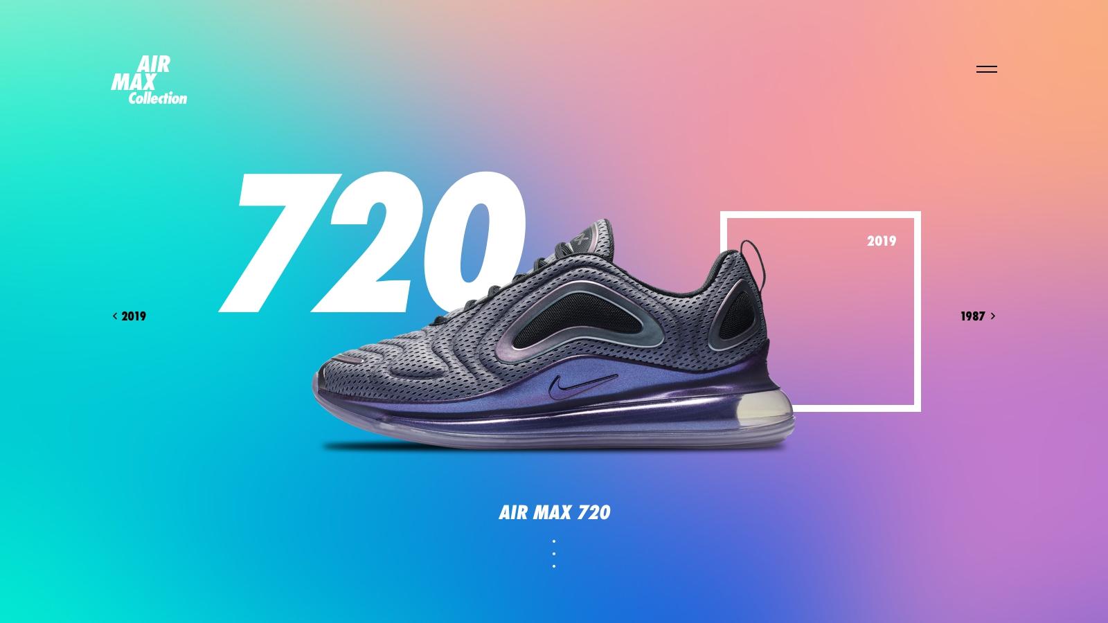 Web Experience Showing the History and Evolution of Nike's