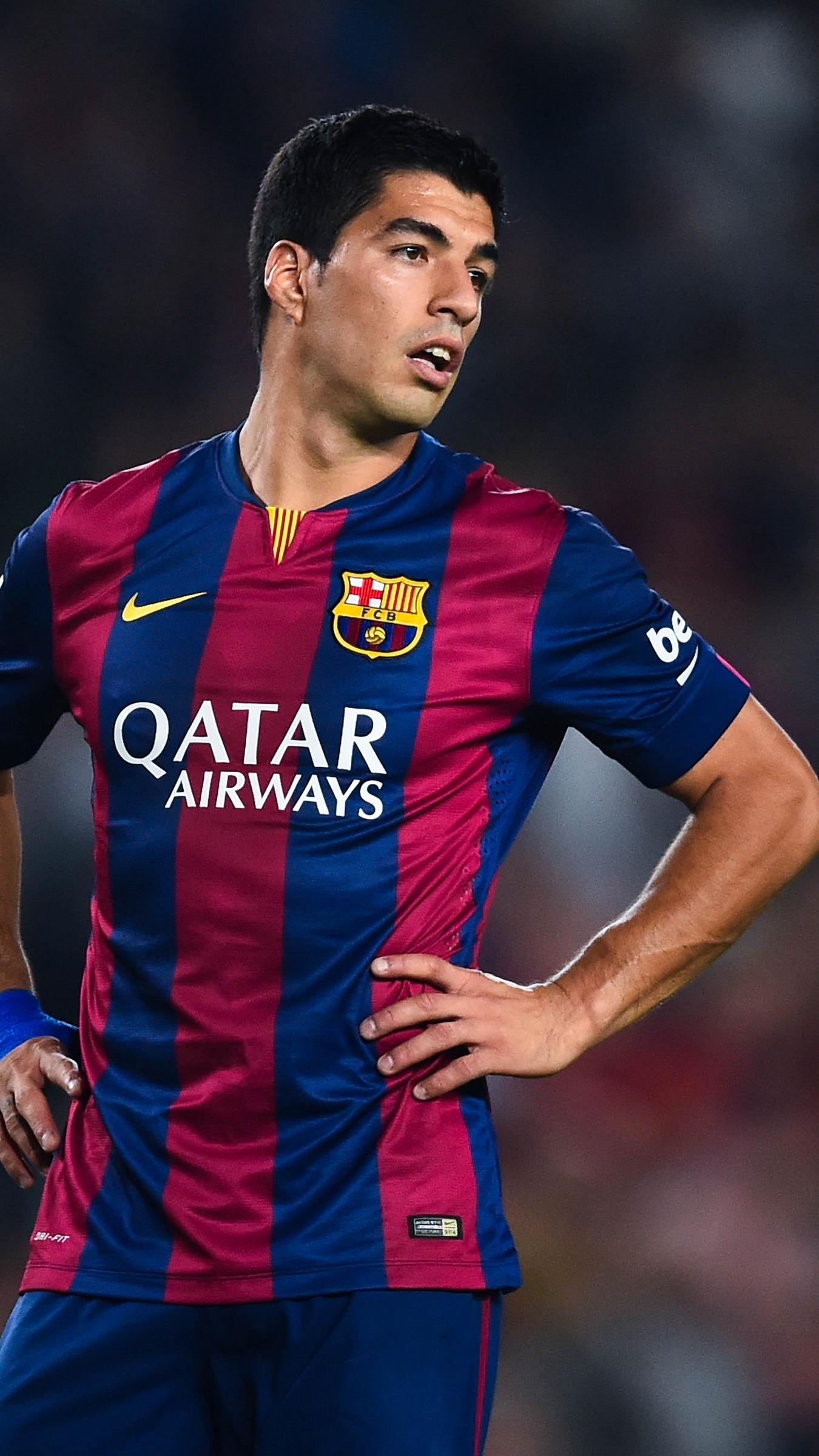 Download wallpaper 1350x2400 luis suarez, striker, barcelona