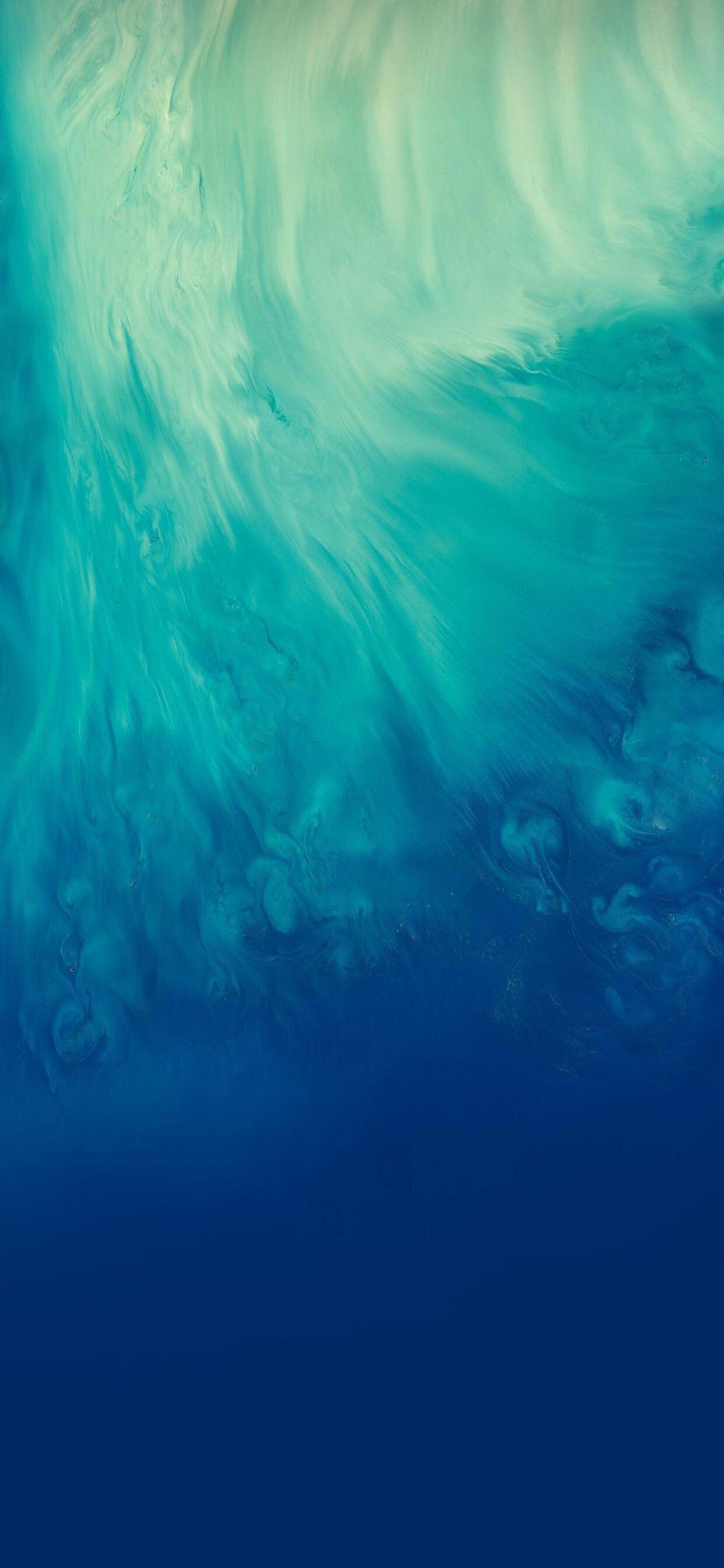 iOS 11, iPhone X, Aqua, blue, Water, underwater, abstract